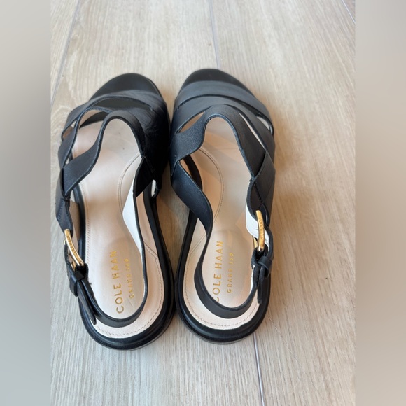Cole Haan Anela Grand Black Leather Strappy Sandals Sz 7 EUC - Picture 11 of 16